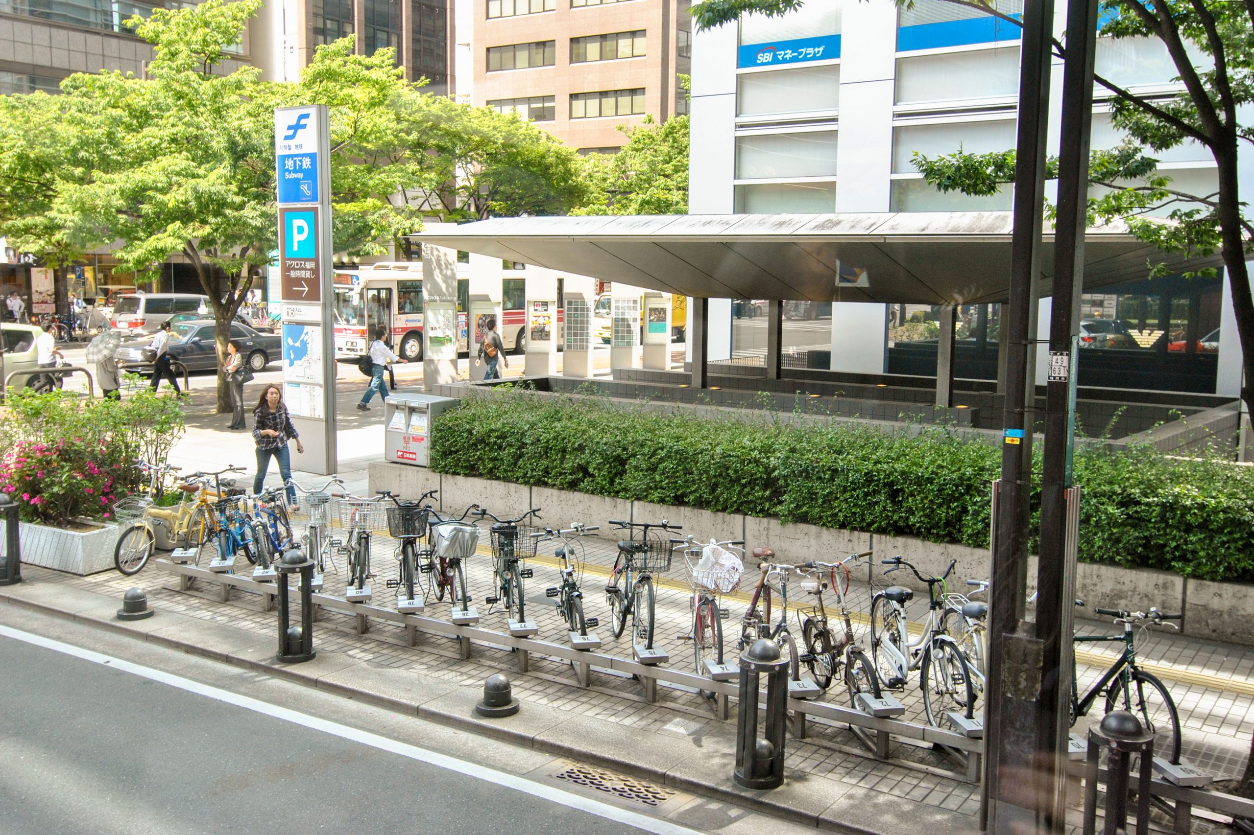 Estacionamiento de Bicicletas en Fukuoka, Japón
