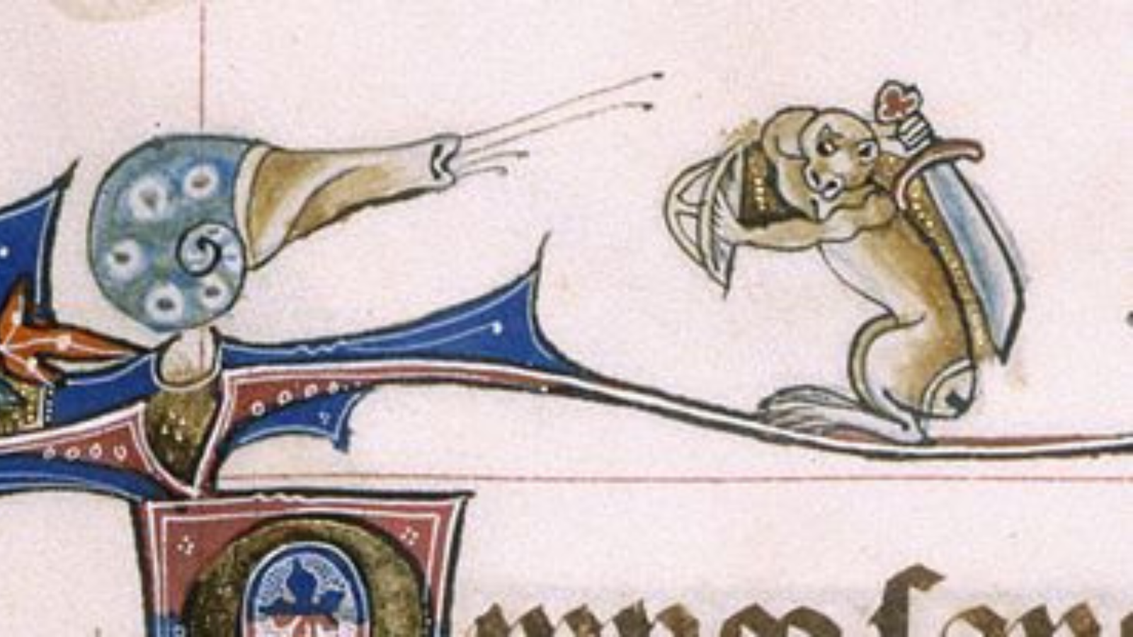 Otra vez, del Salterio de Gorleston, Inglaterra (Suffolk), c. 1310-1324.